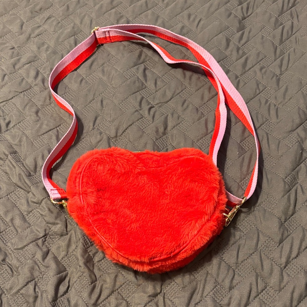 BBW Red Heart-Shaped Crossbody Bag